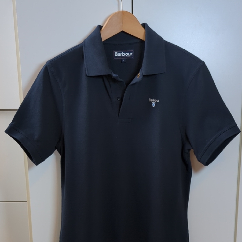 Barbour Navy Polo Shirt Men's S